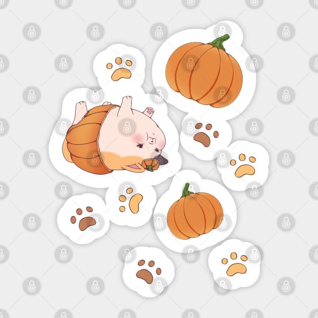 FFXIV - Halloween Pumpkins Fat Cat Sticker by Thirea